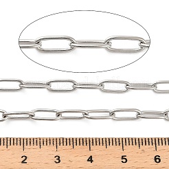 Stainless Steel Oval Paperclip Chains&nbsp;CHS-G040-01A-P