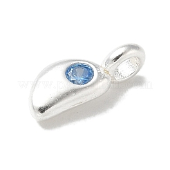 925 Sterling Silver Cubic Zirconia Moon Charms&nbsp;STER-R002-02S-04
