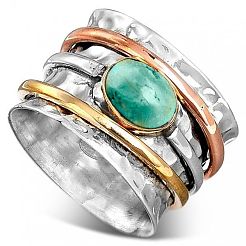 Retro Alloy Turquoise Finger Rings&nbsp;FS-WG5E832-01