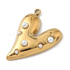 304 Stainless Steel Plastic Pearl Pendants&nbsp;X-STAS-K308-04G