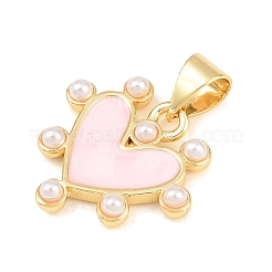 Brass Enamel Pendants&nbsp;KK-B168-01G-04
