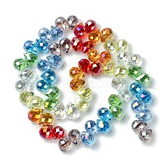 Transparent Electroplate Glass Beads Strands&nbsp;GLAA-K064-07A