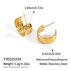 304 Stainless Steel C-shaped Stud Earrings&nbsp;BI3603
