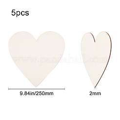 Unfinished Wood Heart Cutout Shape&nbsp;WOOD-WH0101-37B