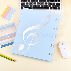 1Pc Plastic Piano Sheet Folder with 5 Sheets Paper Self-Adhesive Stickers&nbsp;AJEW-GF0009-44B