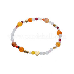 Natural Agate & Synthetic Non-magnetic Hematite Beads Stretch Bracelets for Women&nbsp;BJEW-OY001-01