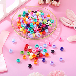 200Pcs Opaque Acrylic European Beads&nbsp;SACR-TA0001-57