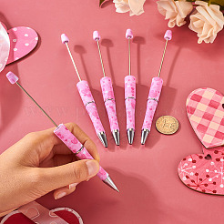 5Pcs Valentine's Day Theme Heart Pattern Plastic with Iron Ball-Point Pen&nbsp;FIND-TA0004-05