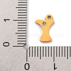 201 Stainless Steel Charms&nbsp;STAS-U016-01G-Y