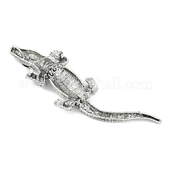 Alloy Rhinestones Alligator Brooches&nbsp;JEWB-S022-07B