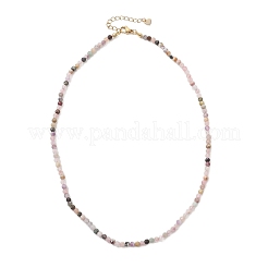 Natural Mixed Gemstone Faceted Round Beaded Necklaces for Women&nbsp;NJEW-JN06284