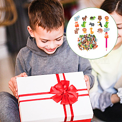 72Pcs 12 Style PVC Plastic Cartoon Style Straw Toppers&nbsp;FIND-DR0001-04