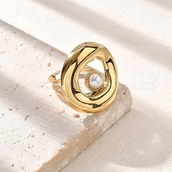 304 Stainless Steel Open Cuff Finger Rings for Women&nbsp;STAS-Z112-13G