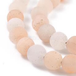 Natural Pink Aventurine Beads Strands&nbsp;X-G-Q462-6mm-13