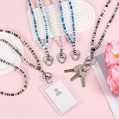 Handmade Polymer Clay Name Card Straps&nbsp;NJEW-SW00032-05