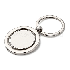 Rotatable Alloy Blank Keychain Cabochon Settings&nbsp;KEYC-F041-01P