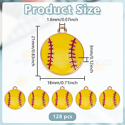 128Pcs Alloy Enamel Pendants&nbsp;ENAM-GO0001-20