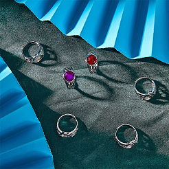 8Pcs Brass Adjustable Ring Findings&nbsp;KK-SC0003-96