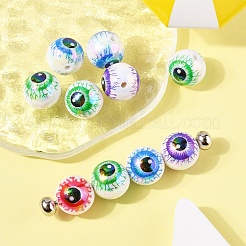 10Pcs Printed Acrylic Beads&nbsp;OACR-YW0005-02