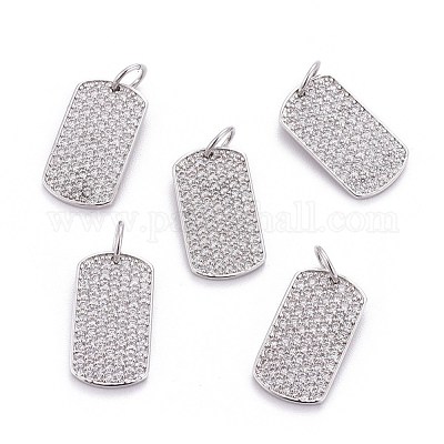 Brass Micro Pave Cubic Zirconia Pendants&nbsp;ZIRC-L070-42P-1