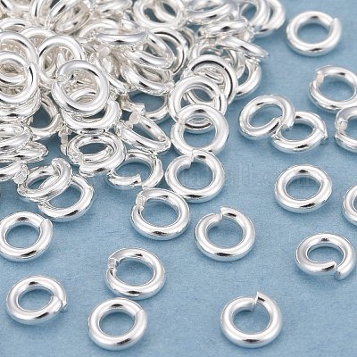 Rack Plating Brass Open Jump Rings&nbsp;KK-O139-18K-S-1