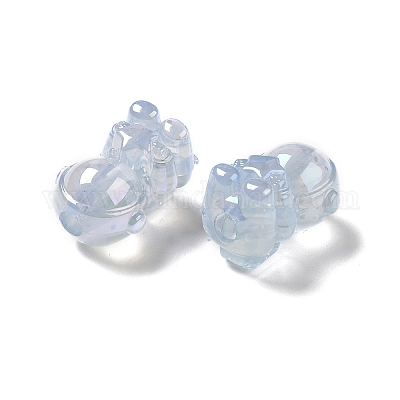 UV Plating Rainbow Iridescent Acrylic Beads&nbsp;PACR-M002-06C-1