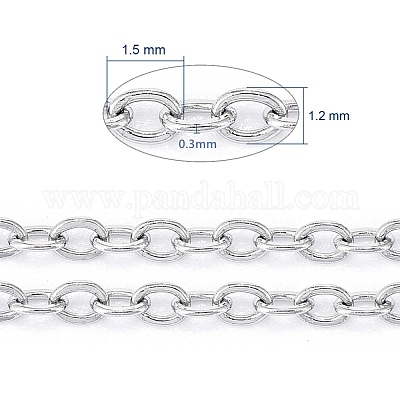 Tarnish Resistant 304 Stainless Steel Cable Chains&nbsp;CHS-F007-01P-A-1