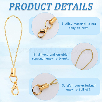 Polyester Cord Mobile Straps&nbsp;FIND-WH0050-40B-1