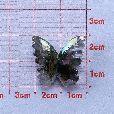 Iridescent Opaque Resin Imitation Shell Cabochons&nbsp;PW-WG85951-02-1