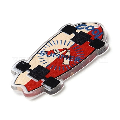 Printed Transparent Acrylic Pendants&nbsp;OACR-S045-01B-1