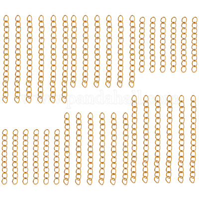 120Pcs 3 Styles 304 Stainless Steel Chain Extender&nbsp;STAS-BBC0008-73G-1