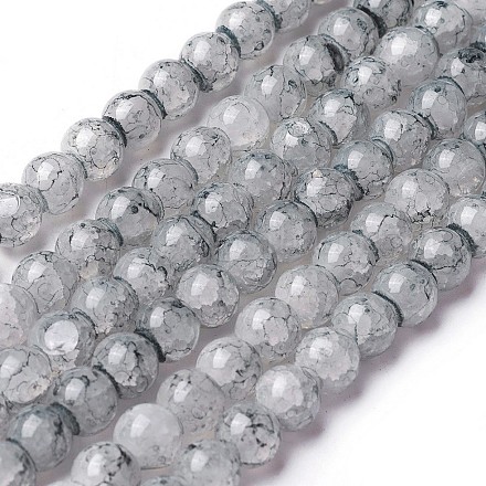 Spray Painted Glass Beads Strands GLAA-A038-C-49-1
