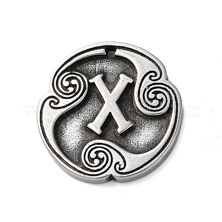 Rune Letters Alloy Pendants&nbsp;PALLOY-S193-01AS-07-1
