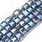 Electroplate Glass Beads Strands, Cube, Faceted, Cornflower Blue, 7x7x7mm, Hole: 1.4mm, about 99pcs/strand, 27.44''(69.7cm)