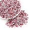 Two Tone Baking Paint Glass Seed Beads, Round Hole, Peanut, Indian Red, 4.5x2.5x2.5mm, Hole: 1mm, about 4500pcs/pound