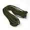 Braided Nylon Knitting Thread, Round, Dark Olive Green, 5.5~6.5mm
