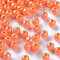 Opaque Acrylic Beads, AB Color Plated, Round, Coral, 6x5mm, Hole: 1.8mm, about 4400pcs/500g