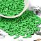 Baking Paint Glass Twist Bugle Beads, Round Hole, Lime Green, 7x2mm, Hole: 0.8mm, about 13636pcs/pound