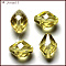 Imitation Austrian Crystal Beads, Grade AAA, K9 Glass, Faceted, Bicone, Light Khaki, 10x13mm, Hole: 0.9~1mm