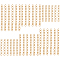 120Pcs 3 Styles 304 Stainless Steel Chain Extender, Real 18K Gold Plated, 30~53x3mm, 40pcs/style