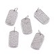 Brass Micro Pave Cubic Zirconia Pendants&nbsp;ZIRC-L070-42P-1