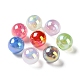 UV Plating Crackle Acrylic Beads&nbsp;MACR-D029-21A-1