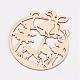 Undyed Wooden Pendants&nbsp;WOOD-K005-04-2