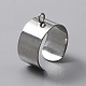 304 Stainless Steel Open Cuff Finger Ring Components&nbsp;STAS-WH0029-40B-P-1