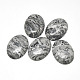 Natural Black Silk Stone/Netstone Cabochons&nbsp;G-R004-15A-1