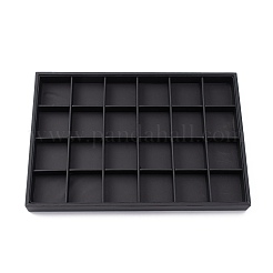 Stackable Wood Display Trays Covered By Black Leatherette&nbsp;X-PCT107