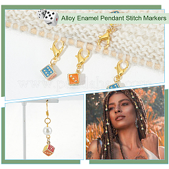 Alloy Enamel Pendant Stitch Markers&nbsp;HJEW-AB00601