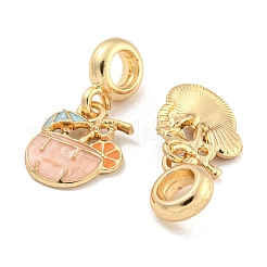 Rack Plating Alloy Enamel Drink European Dangle Charms&nbsp;FIND-B034-48G-01