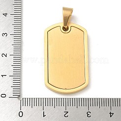 PVD Vacuum Plating 304 Stainless Steel Stamping Blank Tag Pendants&nbsp;X-STAS-G346-20G