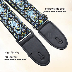 Polyester & PU Leather Adjustable Guitar Shoulder Strap&nbsp;AJEW-CL0004-75A